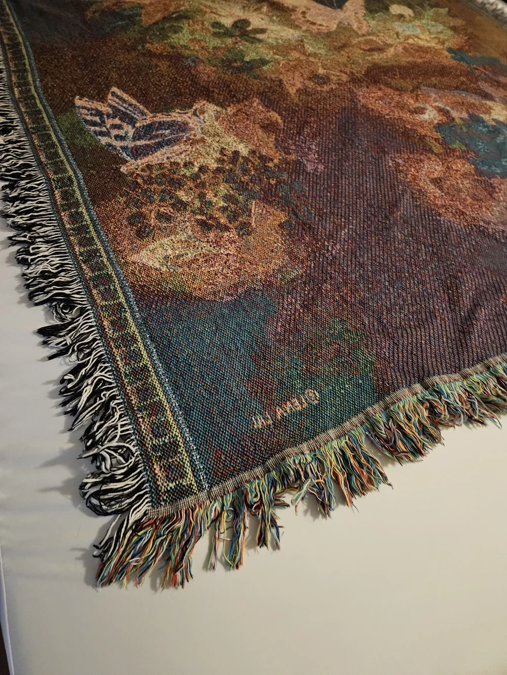 Lena Liu Butterfly Harmony & Flowers Tapestry Afghan Throw Blanket